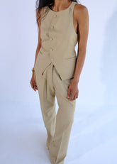 Linen Straight Pants